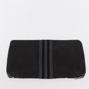 HERMES Wallet Canvas Leather 3 Set Brown Orange gray Auth bs31477-20