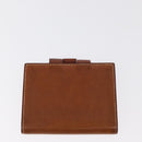 HERMES Wallet Canvas Leather 3 Set Brown Orange gray Auth bs31477-3