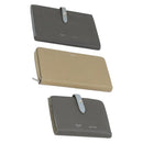 CELINE Wallet Leather 3 Set Gray Beige Auth bs31479-1
