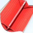 CELINE Wallet Leather 3 Set Gray Beige Auth bs31479-14