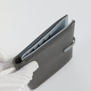 CELINE Wallet Leather 3 Set Gray Beige Auth bs31479-18