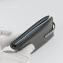 CELINE Wallet Leather 3 Set Gray Beige Auth bs31479-4