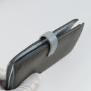 CELINE Wallet Leather 3 Set Gray Beige Auth bs31479-5