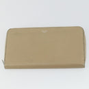 CELINE Wallet Leather 3 Set Gray Beige Auth bs31479-9