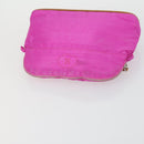 HERMES Pouch Canvas 3 Set Pink Black Brown Auth bs31480-11