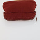 HERMES Pouch Canvas 3 Set Pink Black Brown Auth bs31480-17
