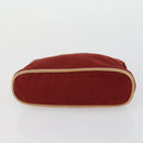 HERMES Pouch Canvas 3 Set Pink Black Brown Auth bs31480-18