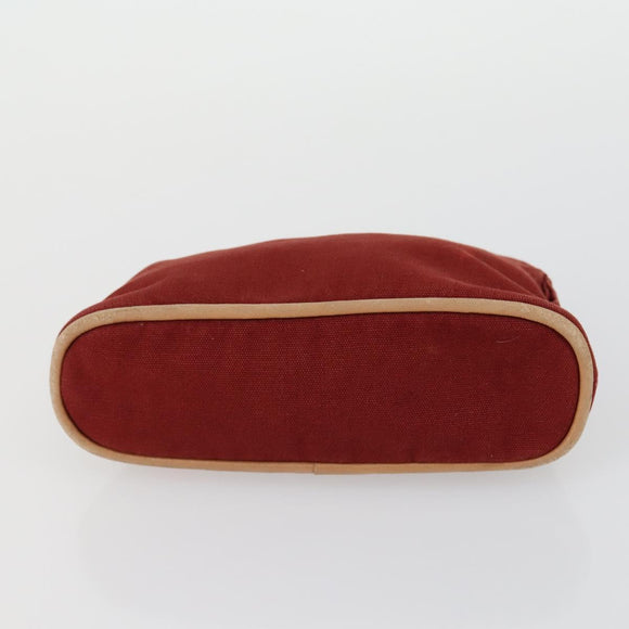HERMES Pouch Canvas 3 Set Pink Black Brown Auth bs31480
