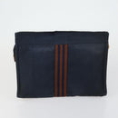 HERMES Pouch Canvas 3 Set Pink Black Brown Auth bs31480-3