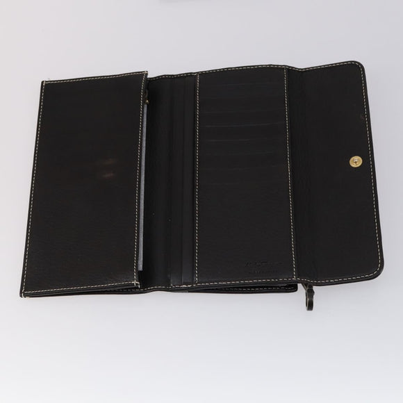 Salvatore Ferragamo Wallet Leather 6 Set Black Beige Red Auth bs31481