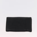 PRADA Key Case Leather 2 Set Beige Black Auth bs31485-10