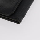 PRADA Key Case Leather 2 Set Beige Black Auth bs31485-14