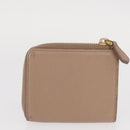 PRADA Key Case Leather 2 Set Beige Black Auth bs31485-3