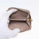 PRADA Key Case Leather 2 Set Beige Black Auth bs31485-8