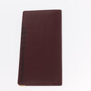 CARTIER Must Line Wallet Clutch Bag Leather 2 Set Bordeaux Gold Auth bs31487-12