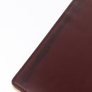 CARTIER Must Line Wallet Clutch Bag Leather 2 Set Bordeaux Gold Auth bs31487-13