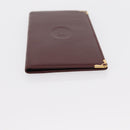CARTIER Must Line Wallet Clutch Bag Leather 2 Set Bordeaux Gold Auth bs31487-16