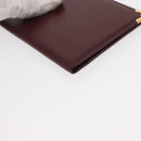 CARTIER Must Line Wallet Clutch Bag Leather 2 Set Bordeaux Gold Auth bs31487-17