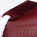 CARTIER Must Line Wallet Clutch Bag Leather 2 Set Bordeaux Gold Auth bs31487-19