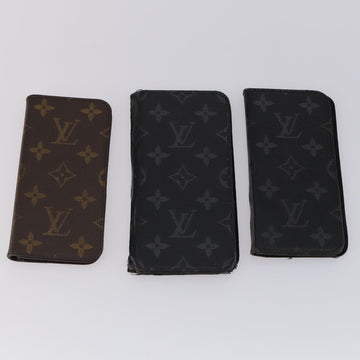 LOUIS VUITTON Monogram Eclipse iPhone Case 6 Set LV Auth bs31488 - 0