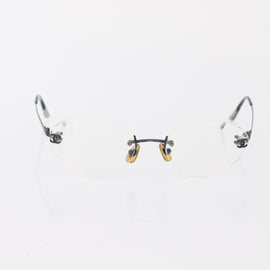 CHANEL Sunglasses plastic 2 Set Brown White CC Auth bs31489 - 0