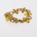 LOEWE Charm Leather metal 2 Set Beige Gold Auth bs31490-10