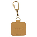LOEWE Charm Leather metal 2 Set Beige Gold Auth bs31490-3