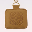 LOEWE Charm Leather metal 2 Set Beige Gold Auth bs31490-4