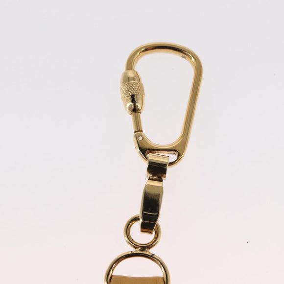 LOEWE Charm Leather metal 2 Set Beige Gold Auth bs31490