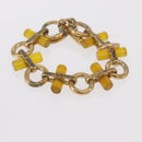 LOEWE Charm Leather metal 2 Set Beige Gold Auth bs31490-8