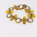 LOEWE Charm Leather metal 2 Set Beige Gold Auth bs31490-9