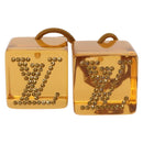 LOUIS VUITTON Hair Tie plastic Brown LV Auth bs31492-2