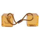 LOUIS VUITTON Hair Tie plastic Brown LV Auth bs31492-3
