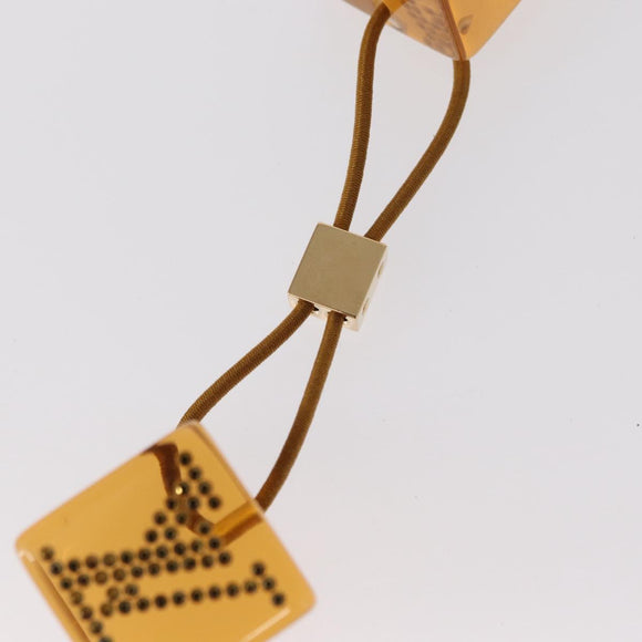 LOUIS VUITTON Hair Tie plastic Brown LV Auth bs31492