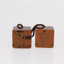LOUIS VUITTON Hair Tie plastic Brown LV Auth bs31492-6