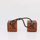 LOUIS VUITTON Hair Tie plastic Brown LV Auth bs31492-7