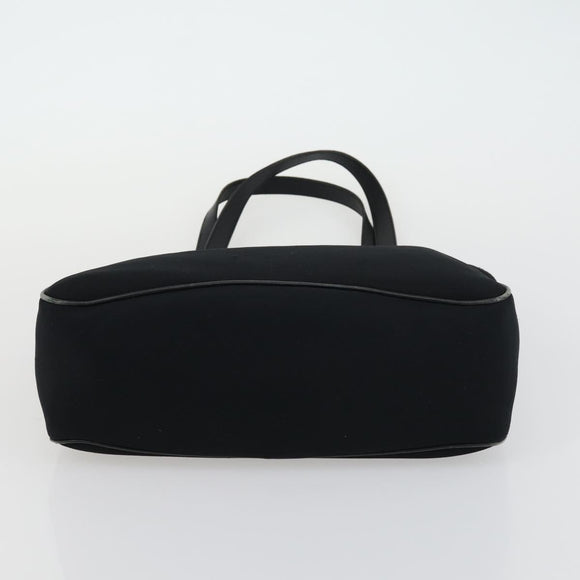 Salvatore Ferragamo Shoulder Bag Leather Canvas 2 Set Black Silver Auth bs31495