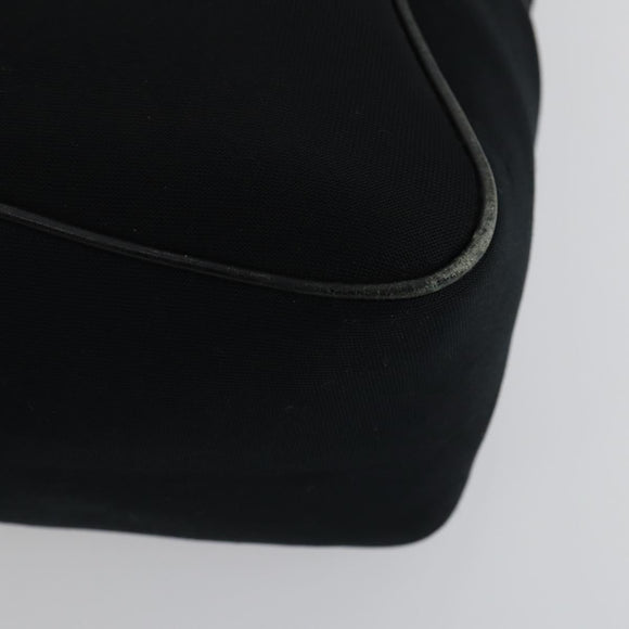 Salvatore Ferragamo Shoulder Bag Leather Canvas 2 Set Black Silver Auth bs31495