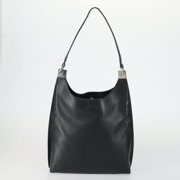 Salvatore Ferragamo Shoulder Bag Leather Canvas 2 Set Black Silver Auth bs31495 - 0