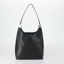 Salvatore Ferragamo Shoulder Bag Leather Canvas 2 Set Black Silver Auth bs31495-3