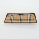 Burberrys Nova Check Hand Bag Canvas 3 Set Beige Green Auth bs31496-13