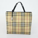 Burberrys Nova Check Hand Bag Canvas 3 Set Beige Green Auth bs31496-15