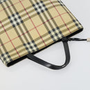 Burberrys Nova Check Hand Bag Canvas 3 Set Beige Green Auth bs31496-18