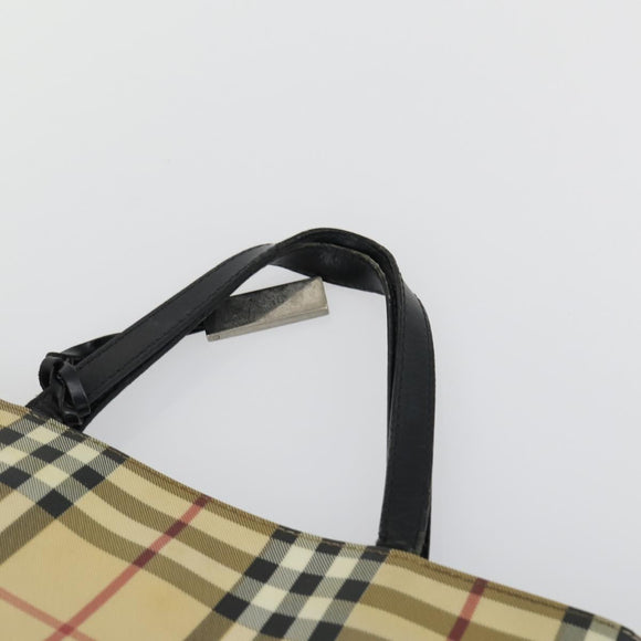 Burberrys Nova Check Hand Bag Canvas 3 Set Beige Green Auth bs31496