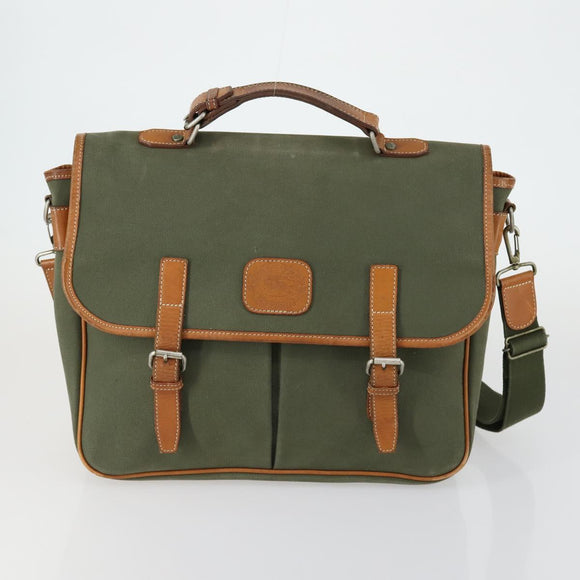 Burberrys Nova Check Hand Bag Canvas 3 Set Beige Green Auth bs31496