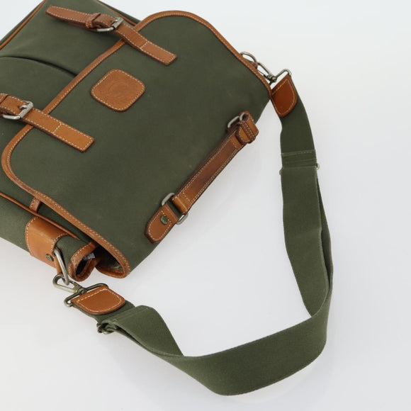 Burberrys Nova Check Hand Bag Canvas 3 Set Beige Green Auth bs31496