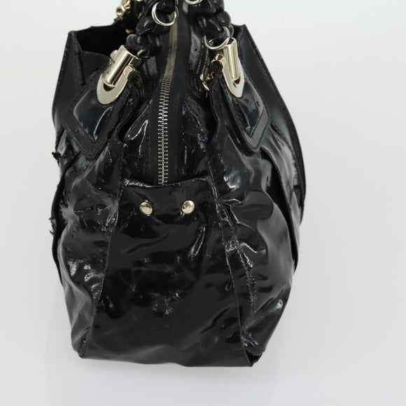 Chloe Tote Bag Leather 2 Set Black Beige Auth bs31501