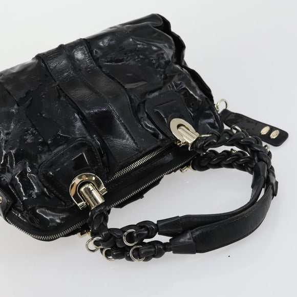 Chloe Tote Bag Leather 2 Set Black Beige Auth bs31501