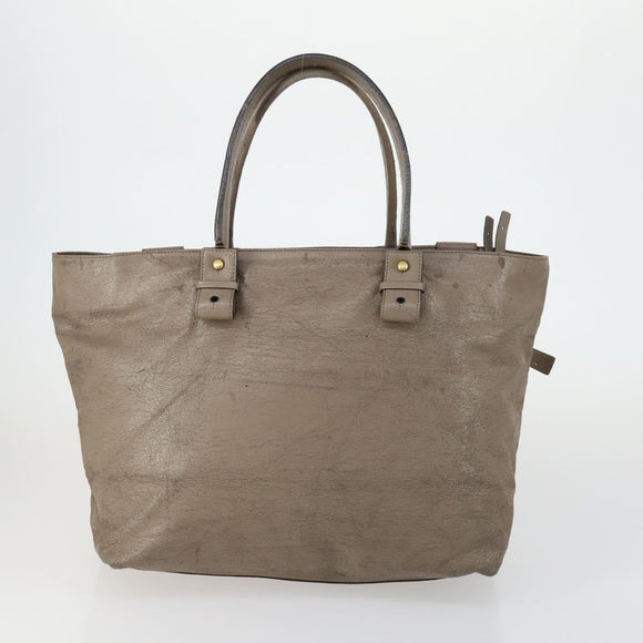 Chloe Tote Bag Leather 2 Set Black Beige Auth bs31501