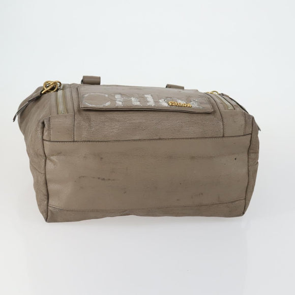 Chloe Tote Bag Leather 2 Set Black Beige Auth bs31501